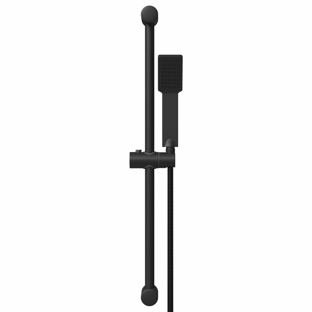 vidaXL Zestaw systemu prysznicowego Czarny 70 cm Stal nierdzewna