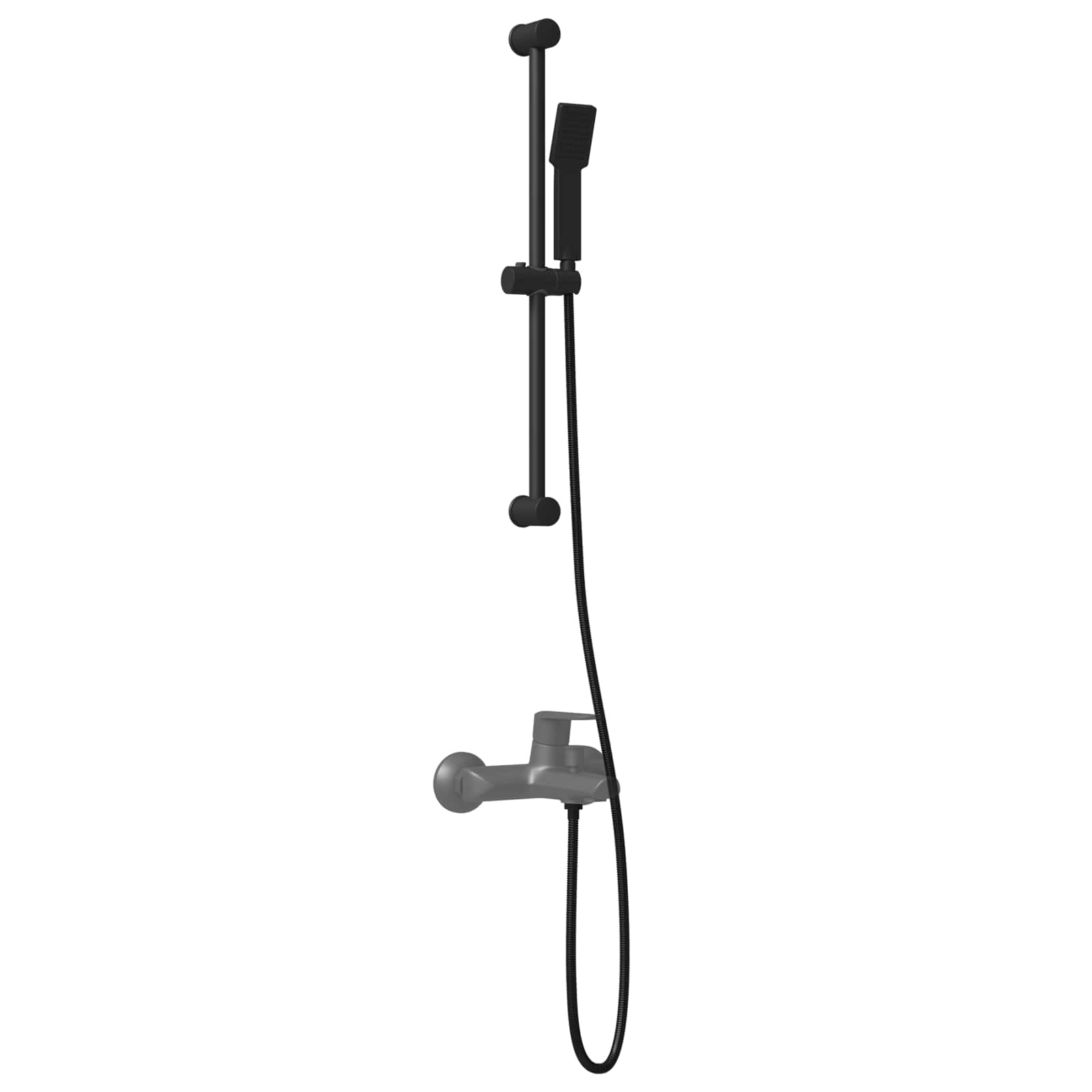 vidaXL Zestaw systemu prysznicowego Czarny 70 cm Stal nierdzewna