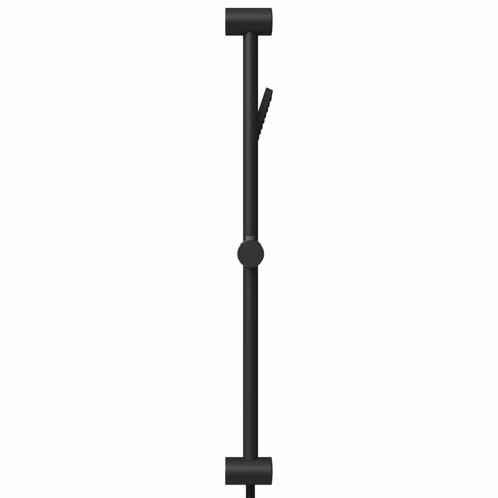 vidaXL Zestaw systemu prysznicowego Czarny 70 cm Stal nierdzewna
