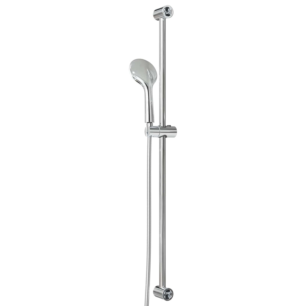 vidaXL Zestaw systemu prysznicowego chromowany 100 cm Stal nierdzewna