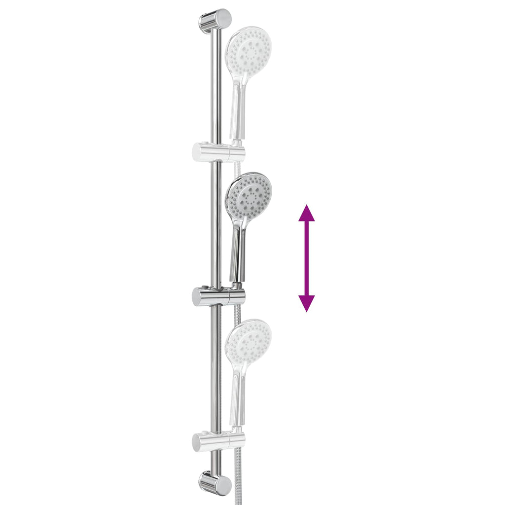 vidaXL Zestaw systemu prysznicowego chromowany 100 cm Stal nierdzewna