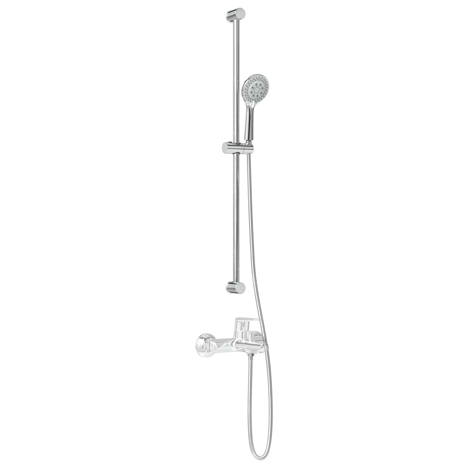 vidaXL Zestaw systemu prysznicowego chromowany 100 cm Stal nierdzewna