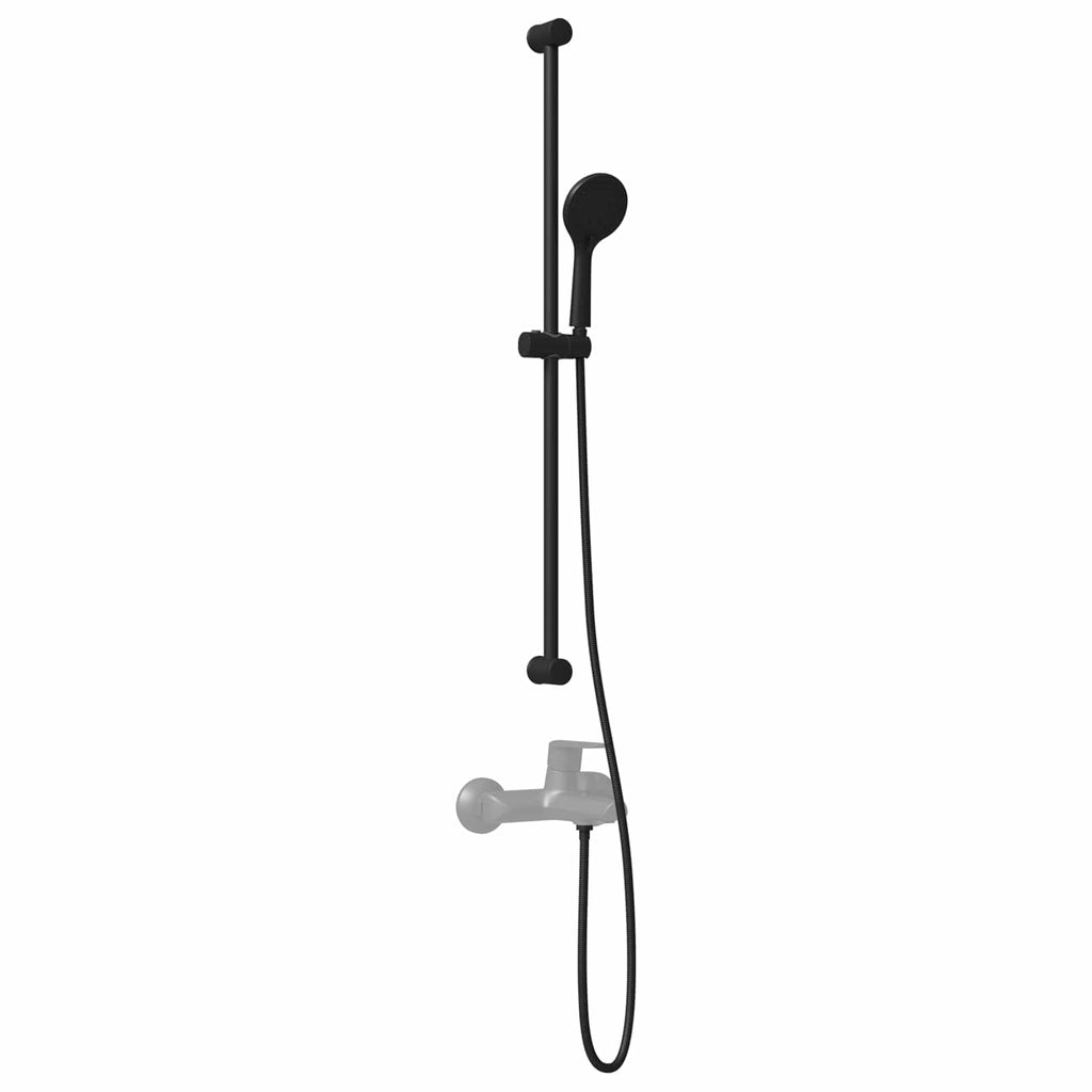 vidaXL Zestaw systemu prysznicowego Czarny 100 cm Stal nierdzewna