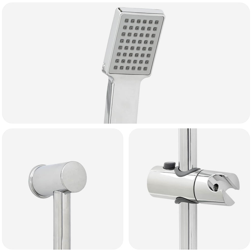 vidaXL Zestaw systemu prysznicowego chromowany 100 cm Stal nierdzewna