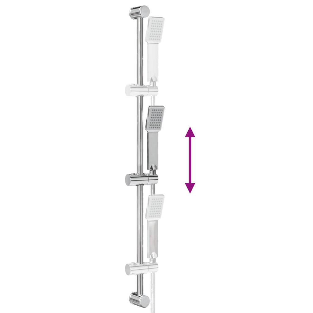 vidaXL Zestaw systemu prysznicowego chromowany 100 cm Stal nierdzewna