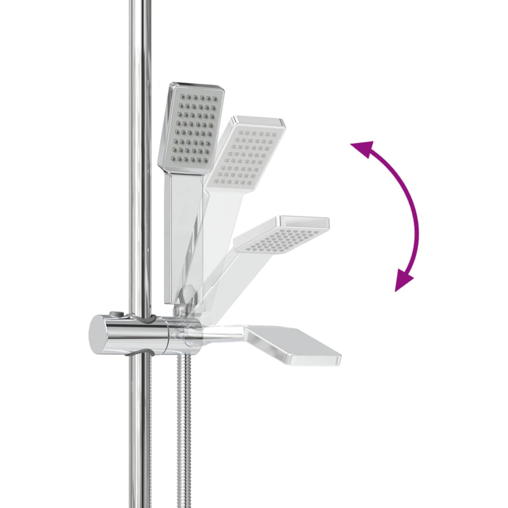 vidaXL Zestaw systemu prysznicowego chromowany 100 cm Stal nierdzewna