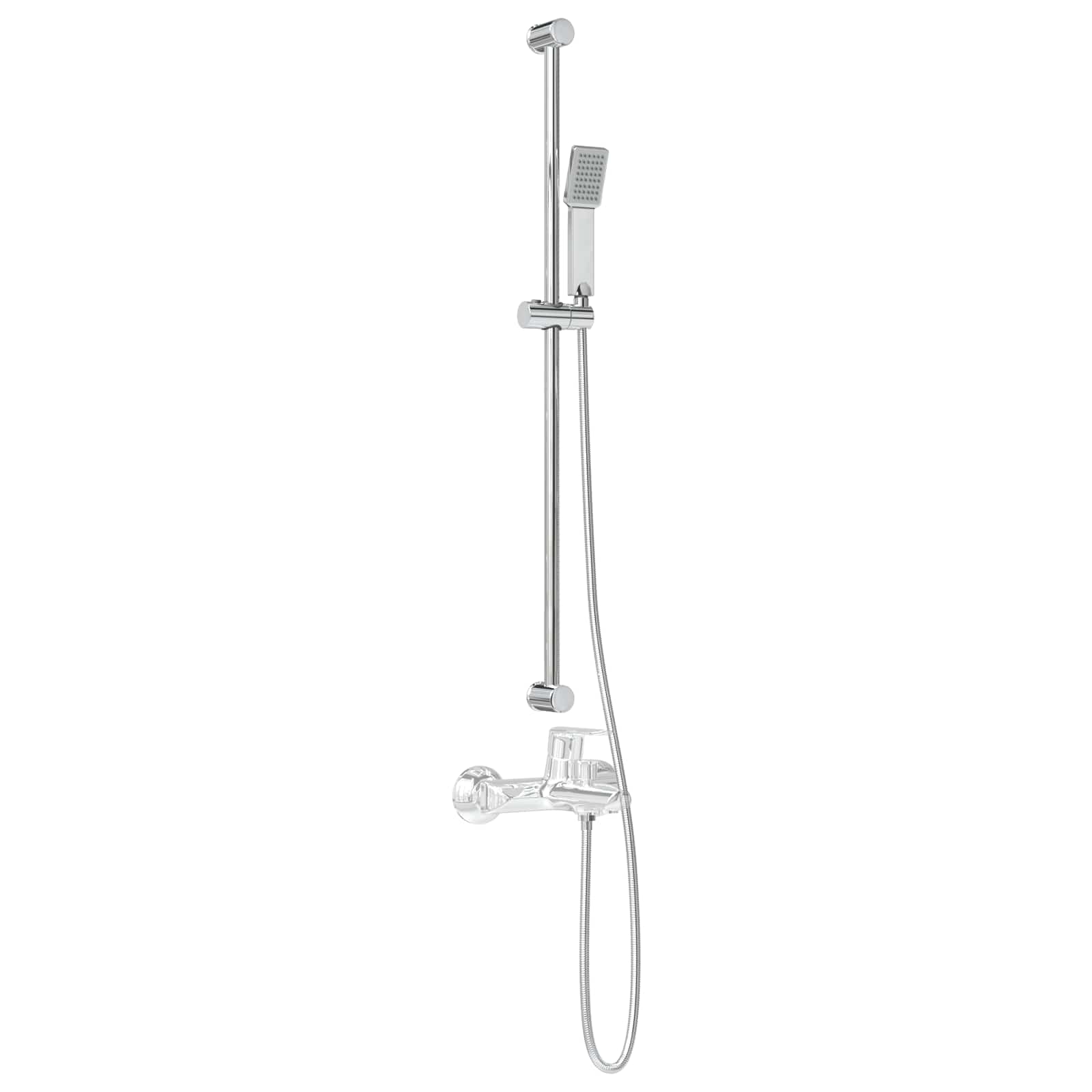 vidaXL Zestaw systemu prysznicowego chromowany 100 cm Stal nierdzewna