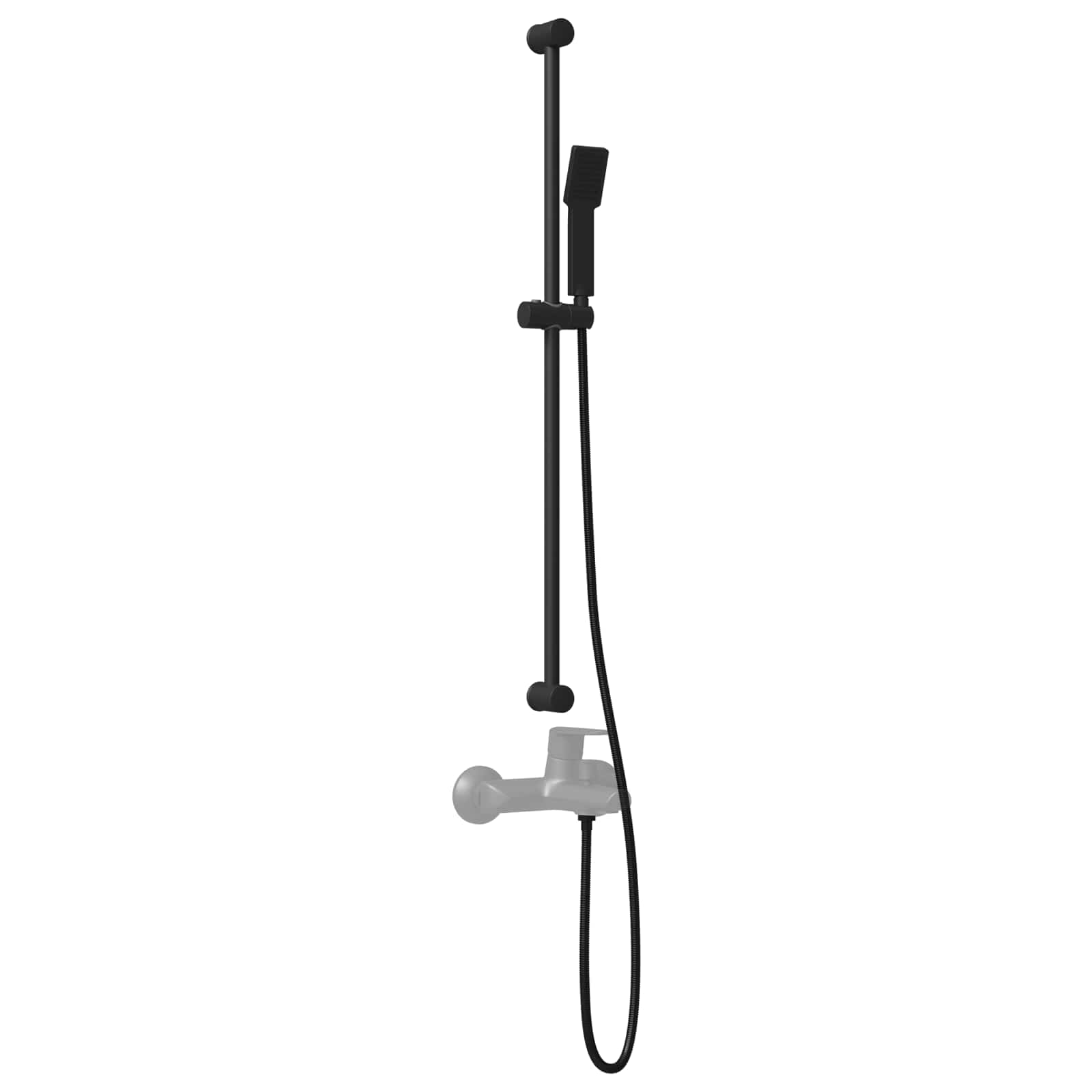 vidaXL Zestaw systemu prysznicowego Czarny 100 cm Stal nierdzewna