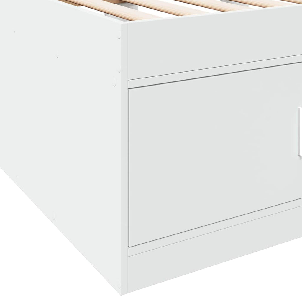vidaXL Rama łóżka z przechowywaniem z szufladą Biały 80 x 200 cm