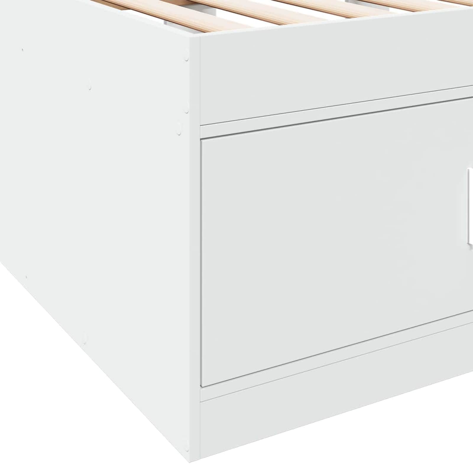 vidaXL Rama łóżka z przechowywaniem z szufladą Biały 80 x 200 cm