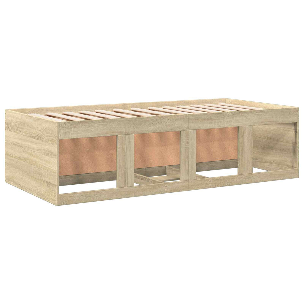 vidaXL Rama łóżka z przechowywaniem z szufladą dąb Sonoma 80 x 200 cm