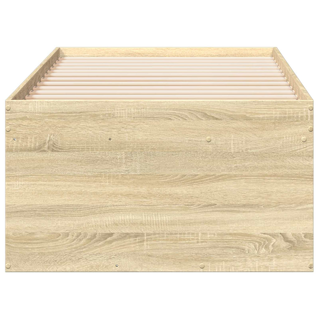 vidaXL Rama łóżka z przechowywaniem z szufladą dąb Sonoma 80 x 200 cm
