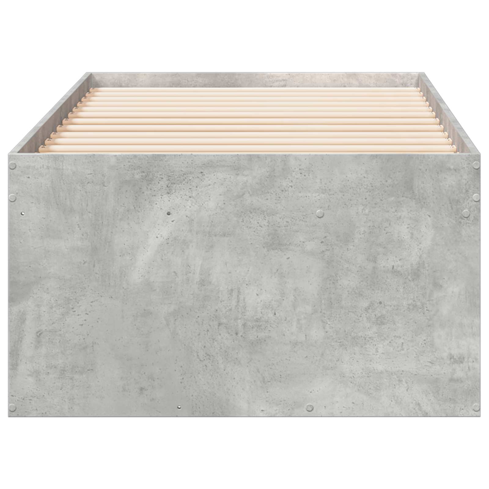 vidaXL Rama łóżka z przechowywaniem z półką Betonowy szary 80 x 200 cm