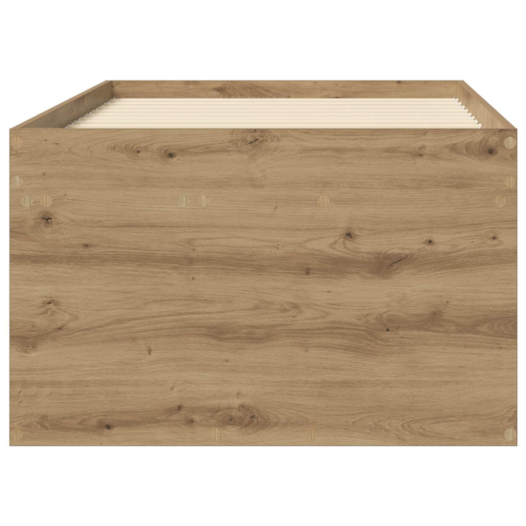vidaXL Rama łóżka z przechowywaniem z półką Dąb artisian 80 x 200 cm