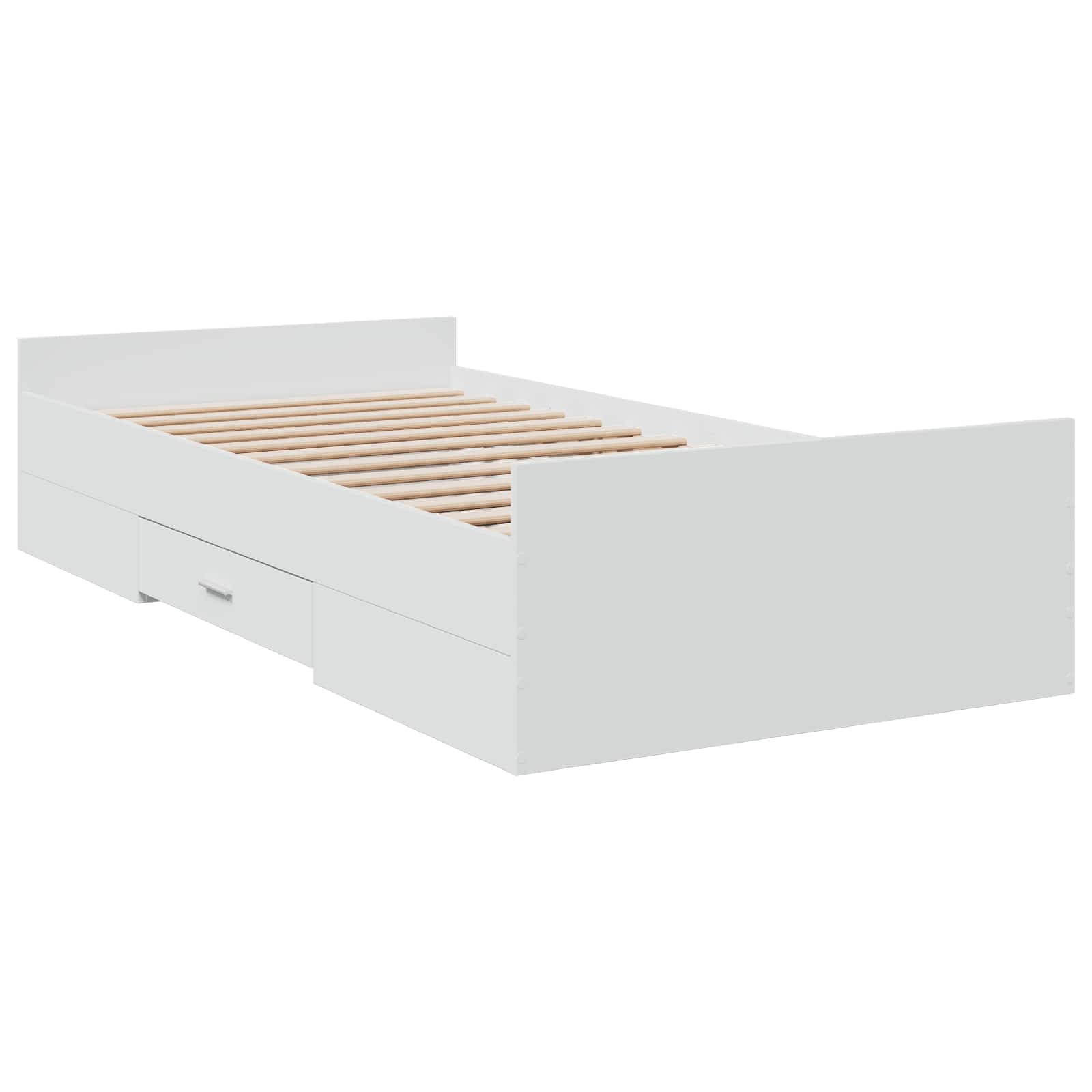 vidaXL Rama łóżka z przechowywaniem z szufladą Biały 80 x 200 cm