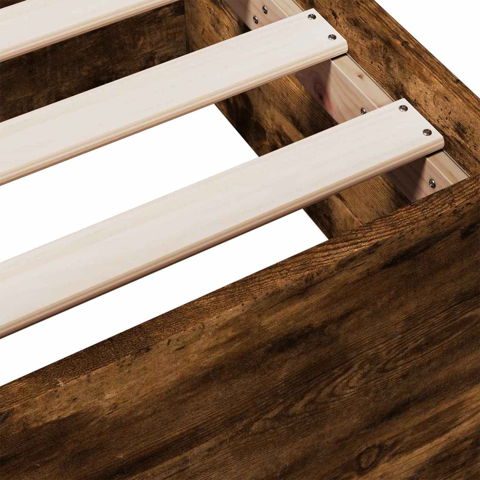 vidaXL Rama łóżka z przechowywaniem z szufladą Dąb wędzony 80 x 200 cm