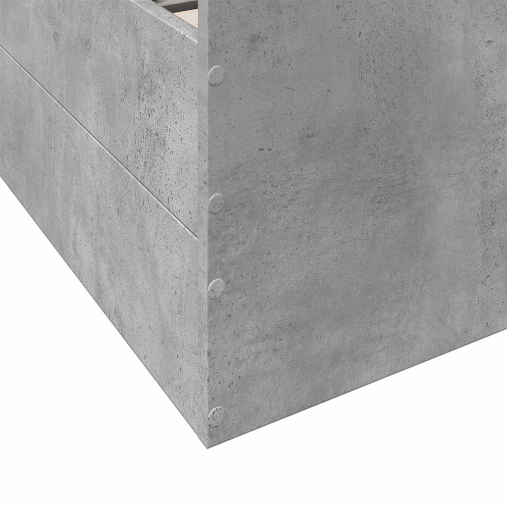 vidaXL Rama łóżka z przechowywaniem Betonowy szary 80 x 200 cm