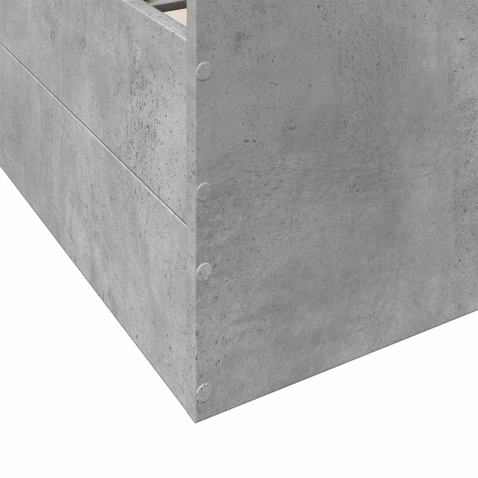 vidaXL Rama łóżka z przechowywaniem Betonowy szary 80 x 200 cm