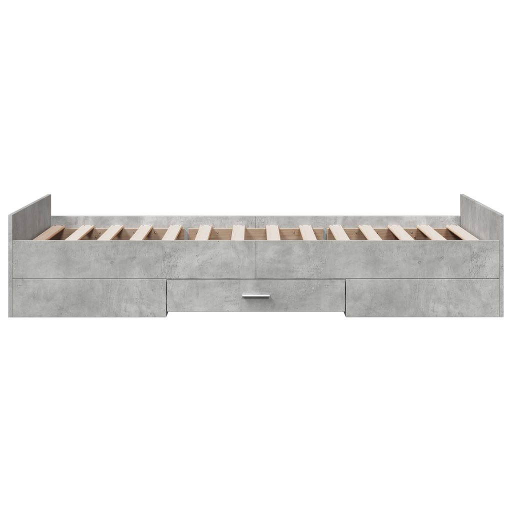 vidaXL Rama łóżka z przechowywaniem Betonowy szary 80 x 200 cm