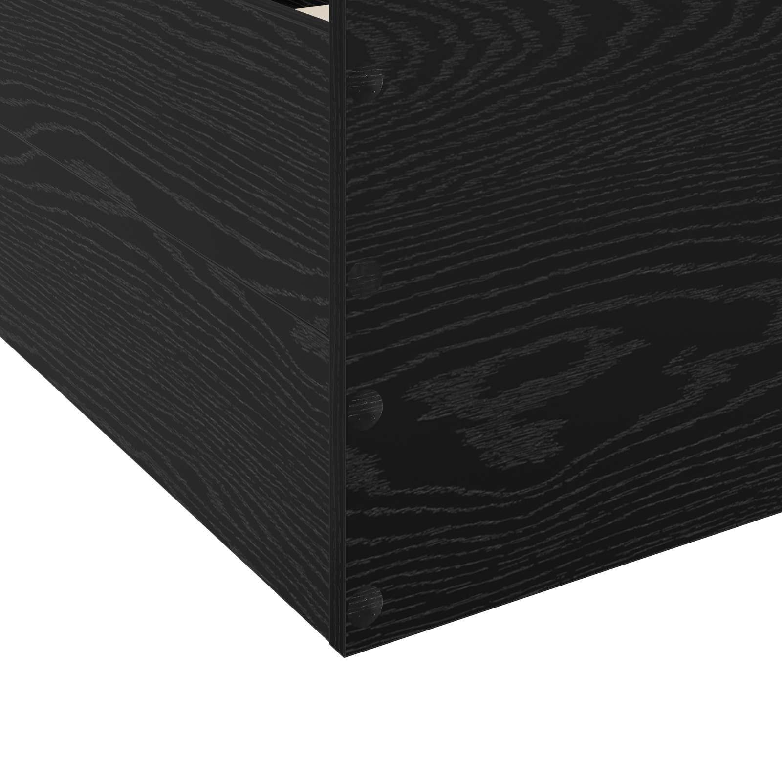 vidaXL Rama łóżka z przechowywaniem z szufladą Czarny dąb 80 x 200 cm