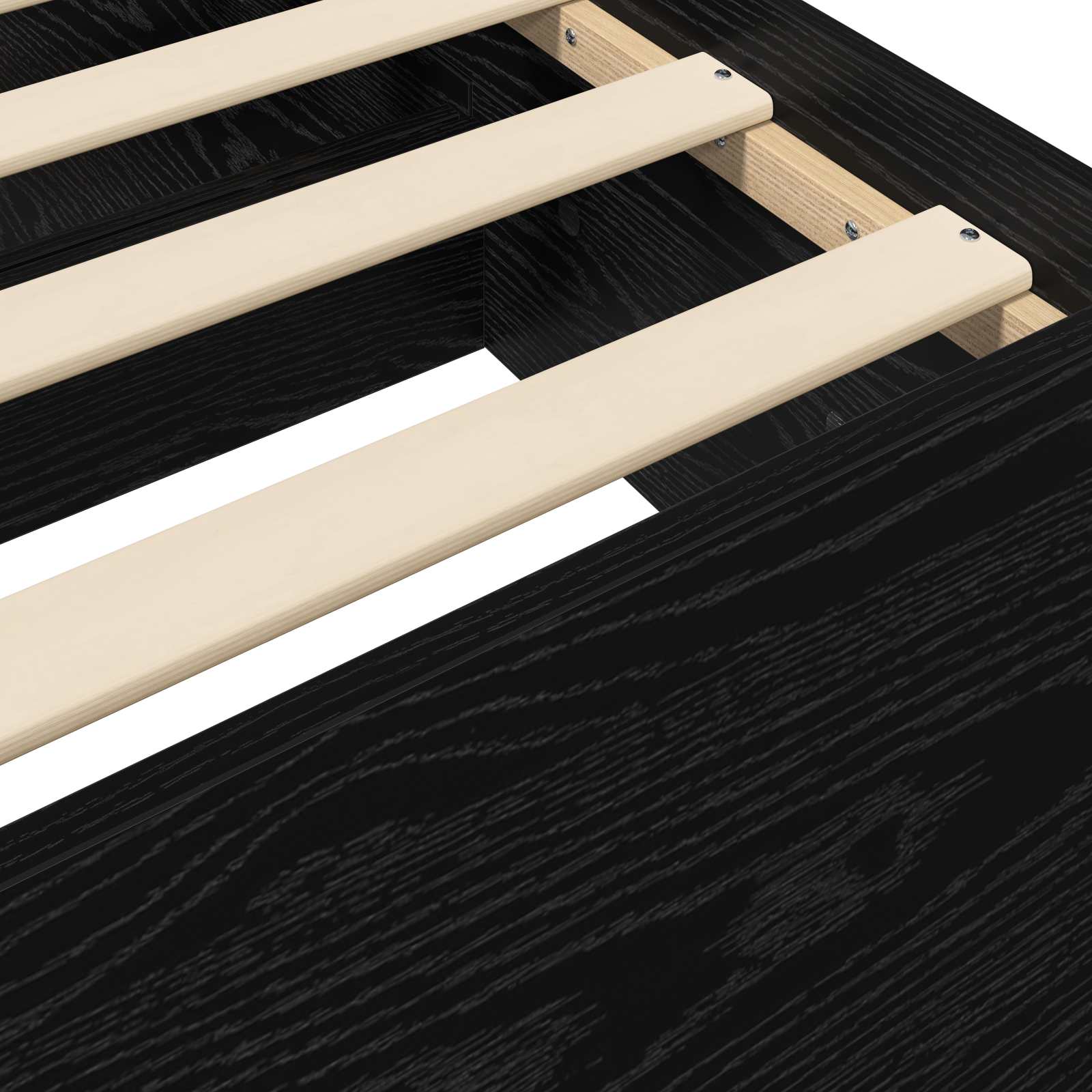 vidaXL Rama łóżka z przechowywaniem z szufladą Czarny dąb 80 x 200 cm