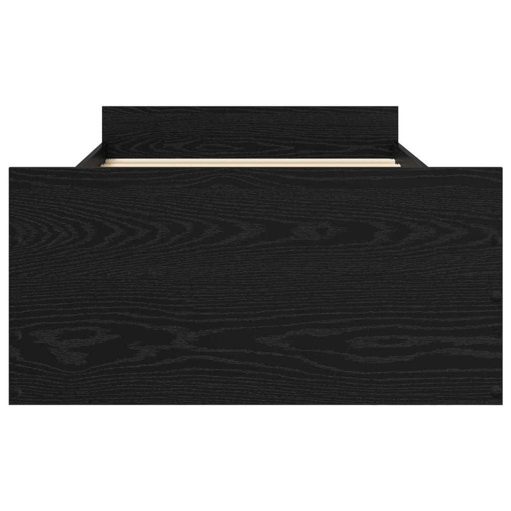 vidaXL Rama łóżka z przechowywaniem z szufladą Czarny dąb 80 x 200 cm