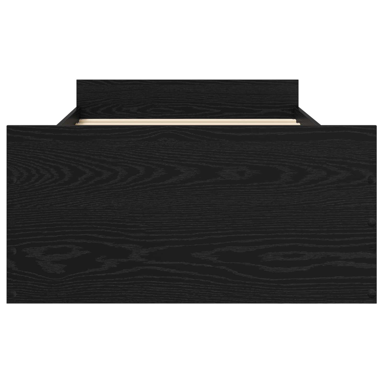 vidaXL Rama łóżka z przechowywaniem z szufladą Czarny dąb 80 x 200 cm