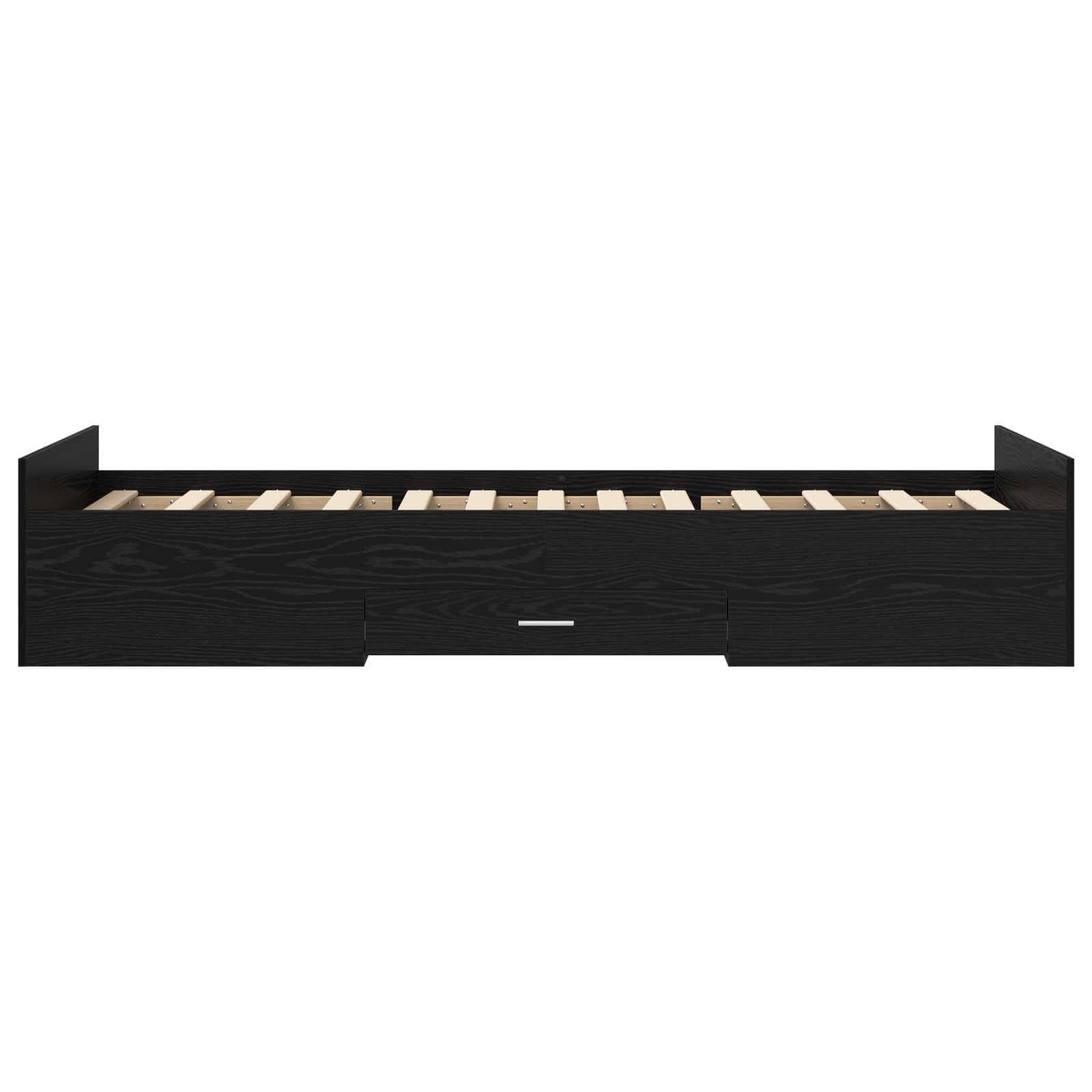 vidaXL Rama łóżka z przechowywaniem z szufladą Czarny dąb 80 x 200 cm