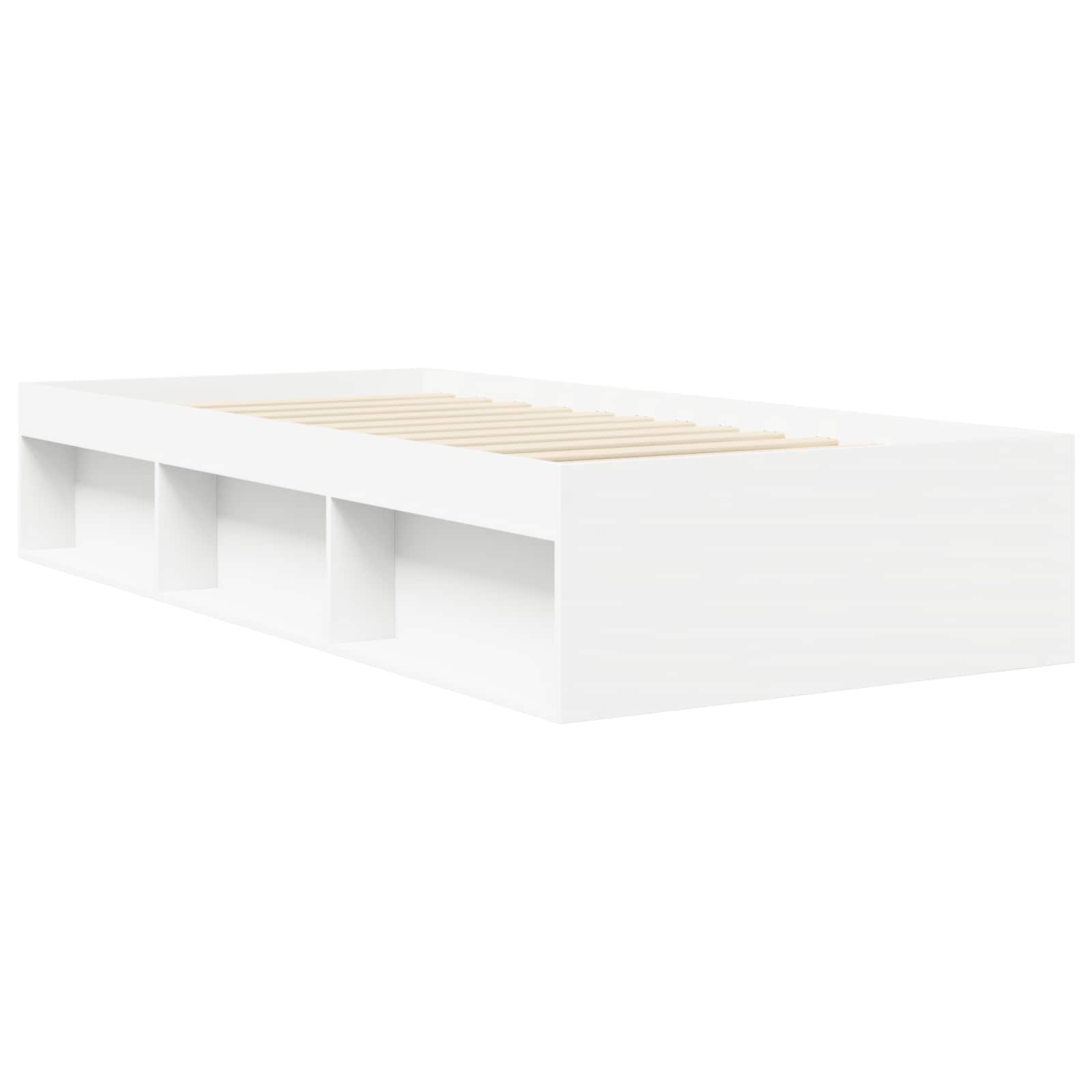 vidaXL Rama łóżka z przechowywaniem z półką Biały 80 x 200 cm