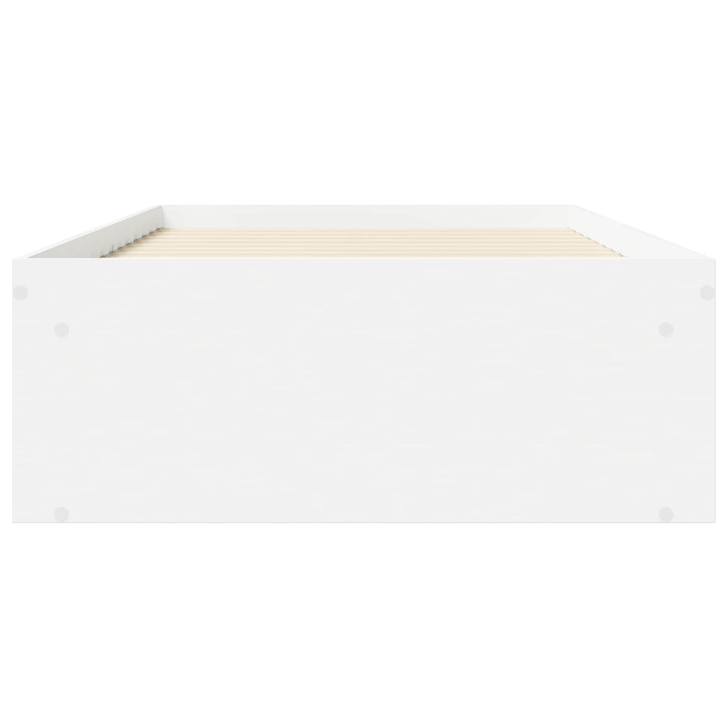 vidaXL Rama łóżka z przechowywaniem z półką Biały 80 x 200 cm