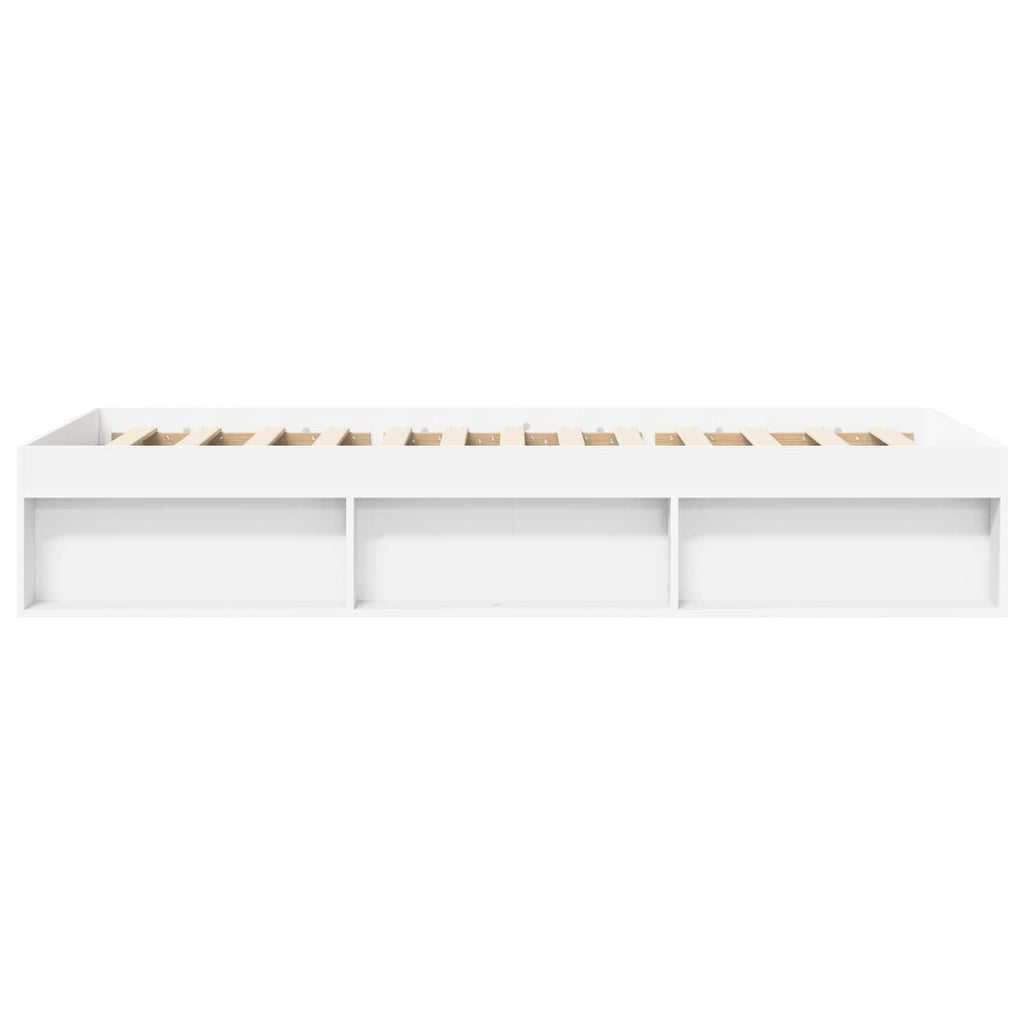 vidaXL Rama łóżka z przechowywaniem z półką Biały 80 x 200 cm