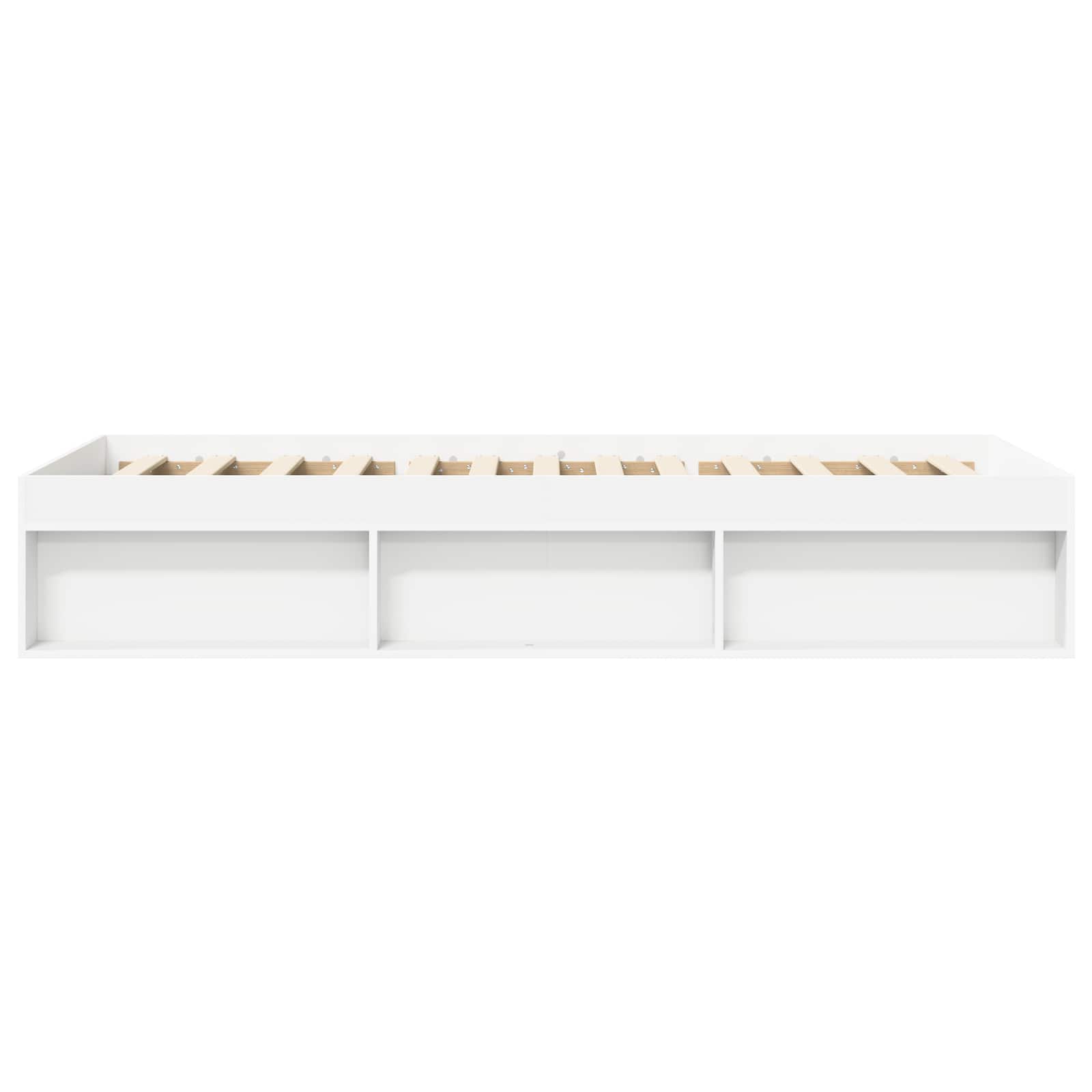 vidaXL Rama łóżka z przechowywaniem z półką Biały 80 x 200 cm