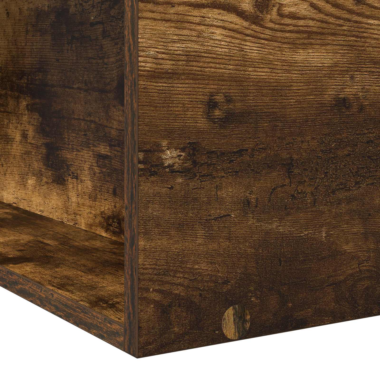 vidaXL Rama łóżka z przechowywaniem z półką Dąb wędzony 80 x 200 cm