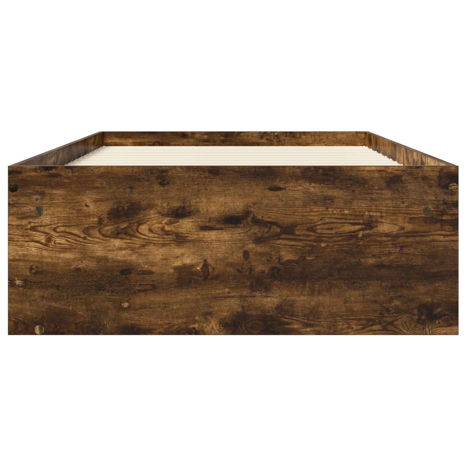 vidaXL Rama łóżka z przechowywaniem z półką Dąb wędzony 80 x 200 cm