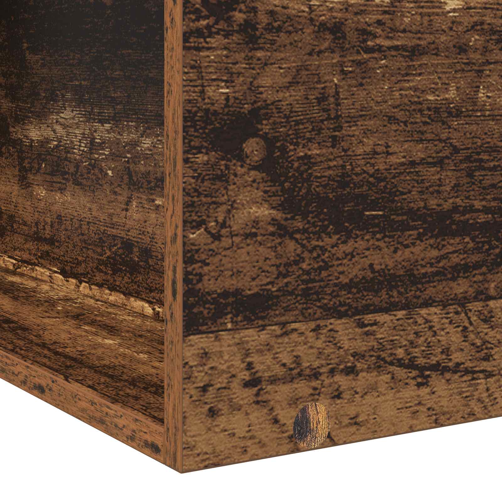 vidaXL Rama łóżka z przechowywaniem z półką Stare drewno 80 x 200 cm
