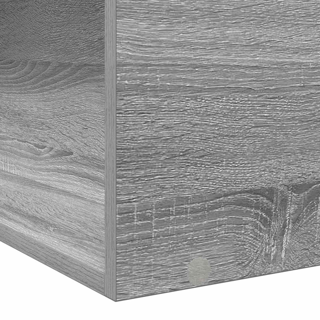 vidaXL Rama łóżka z przechowywaniem z półką Szary Sonoma 80 x 200 cm