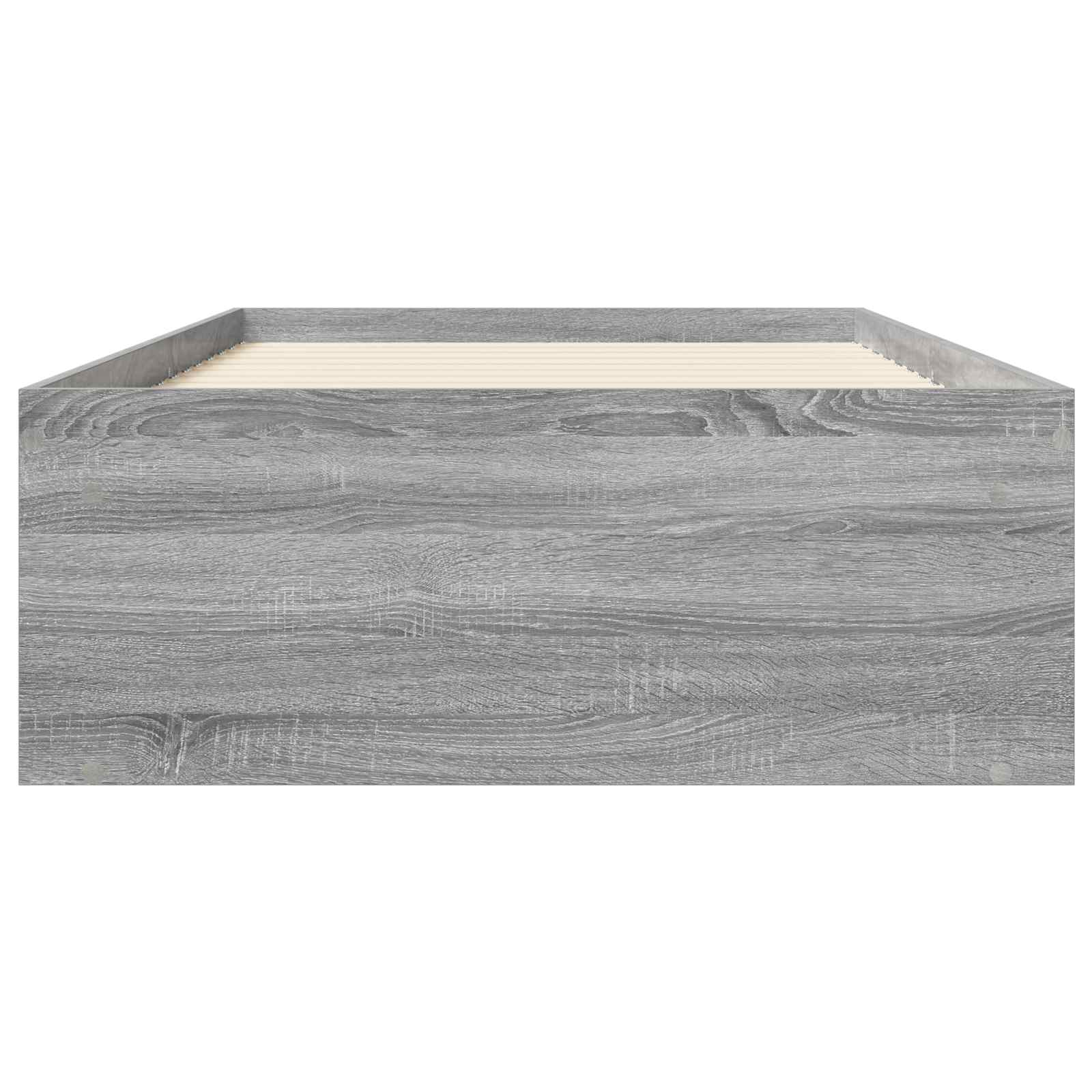 vidaXL Rama łóżka z przechowywaniem z półką Szary Sonoma 80 x 200 cm