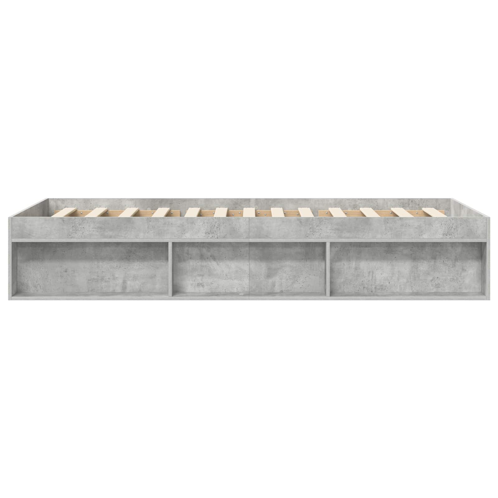 vidaXL Rama łóżka z przechowywaniem z półką Betonowy szary 80 x 200 cm