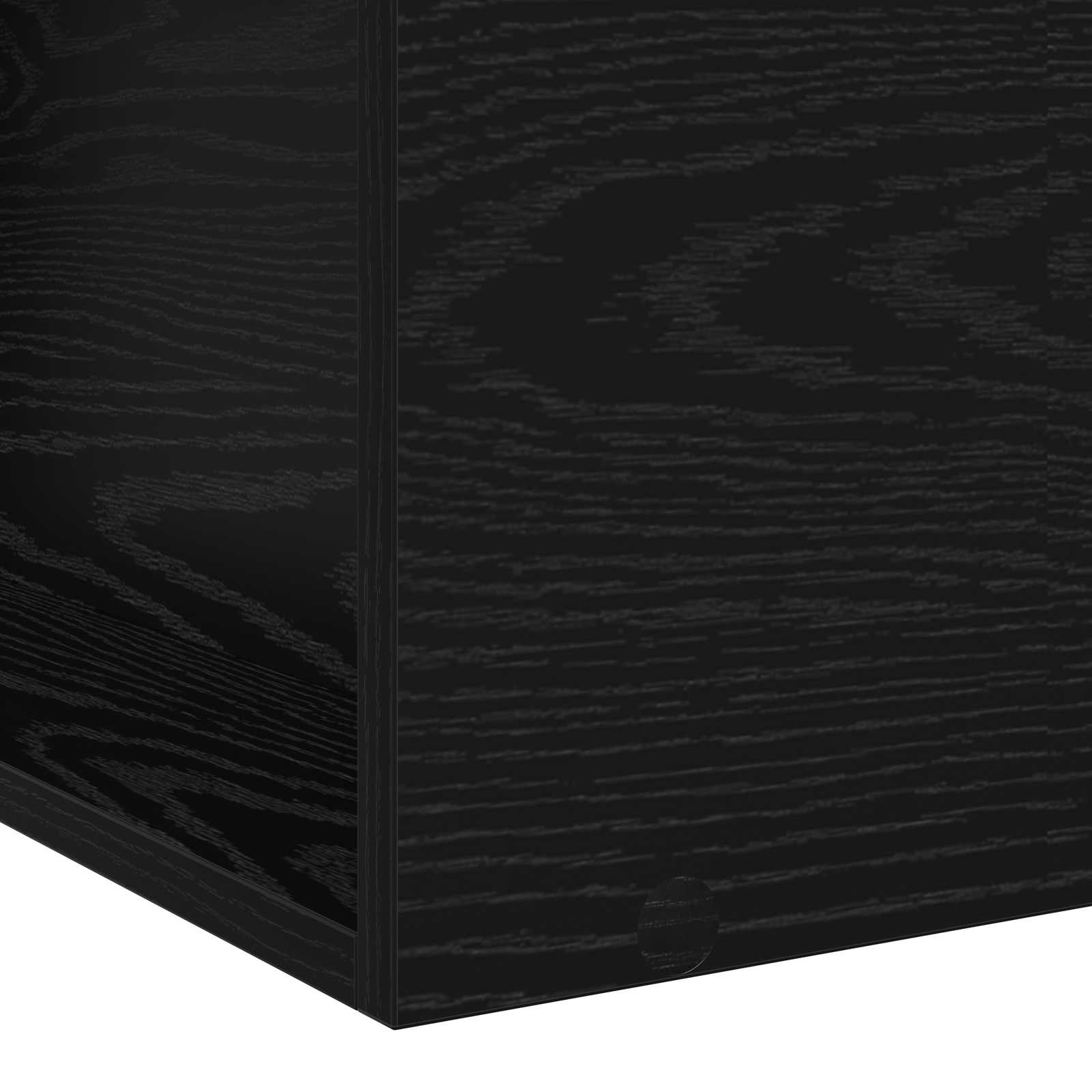 vidaXL Rama łóżka z przechowywaniem z półką Czarny dąb 80 x 200 cm
