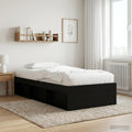 vidaXL Rama łóżka z przechowywaniem z półką Czarny dąb 80 x 200 cm