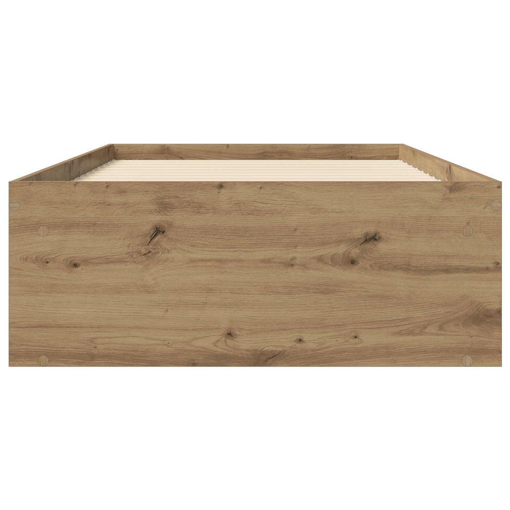 vidaXL Rama łóżka z przechowywaniem z półką Dąb artisian 80 x 200 cm