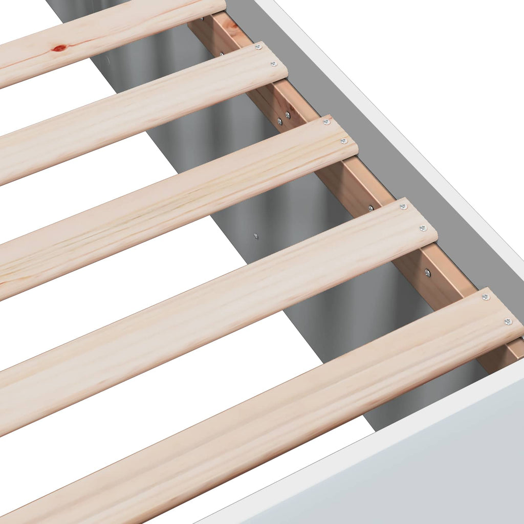 vidaXL Rama łóżka podłogowego Biały 80 x 200 cm Drewno inżynieryjne