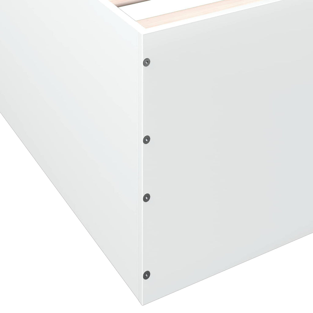 vidaXL Rama łóżka podłogowego Biały 80 x 200 cm Drewno inżynieryjne