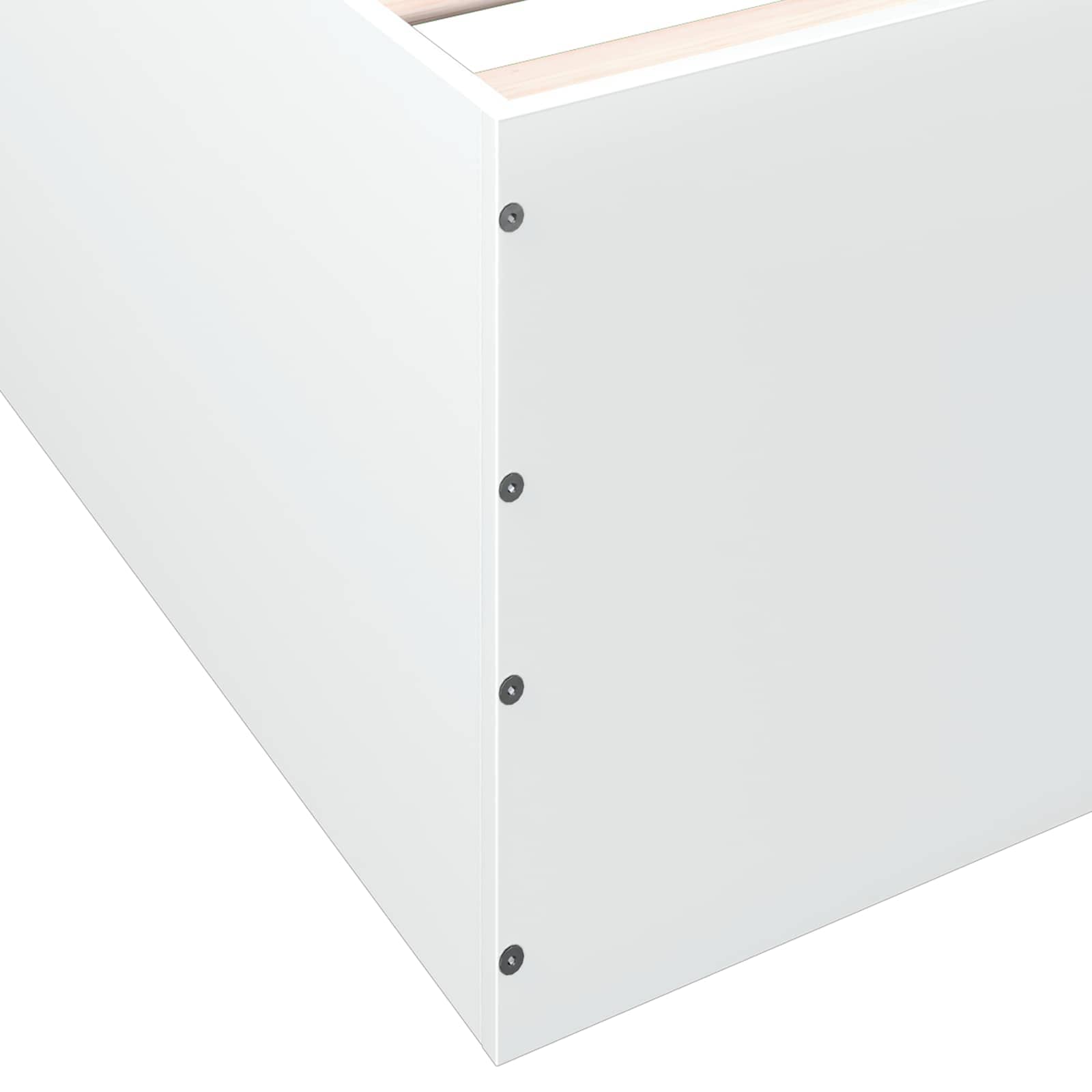 vidaXL Rama łóżka podłogowego Biały 80 x 200 cm Drewno inżynieryjne