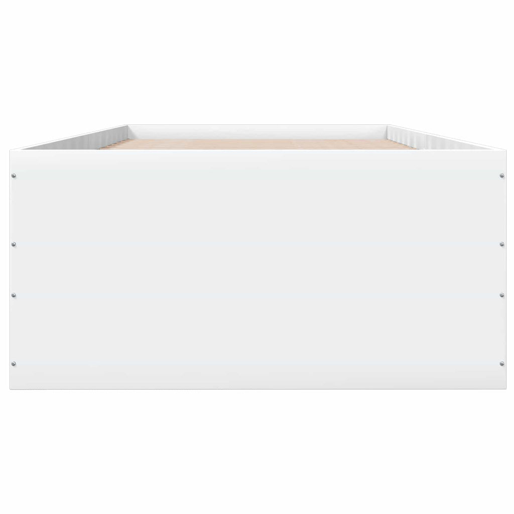 vidaXL Rama łóżka podłogowego Biały 80 x 200 cm Drewno inżynieryjne