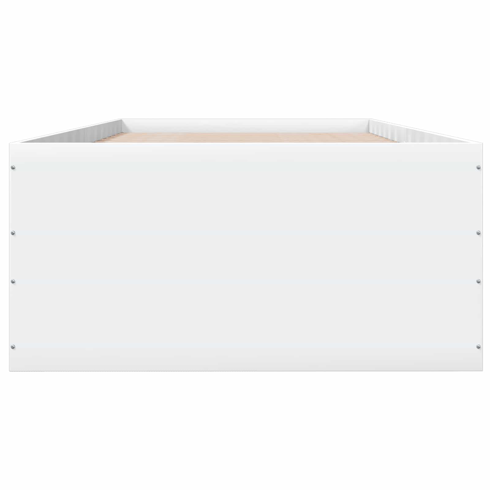 vidaXL Rama łóżka podłogowego Biały 80 x 200 cm Drewno inżynieryjne