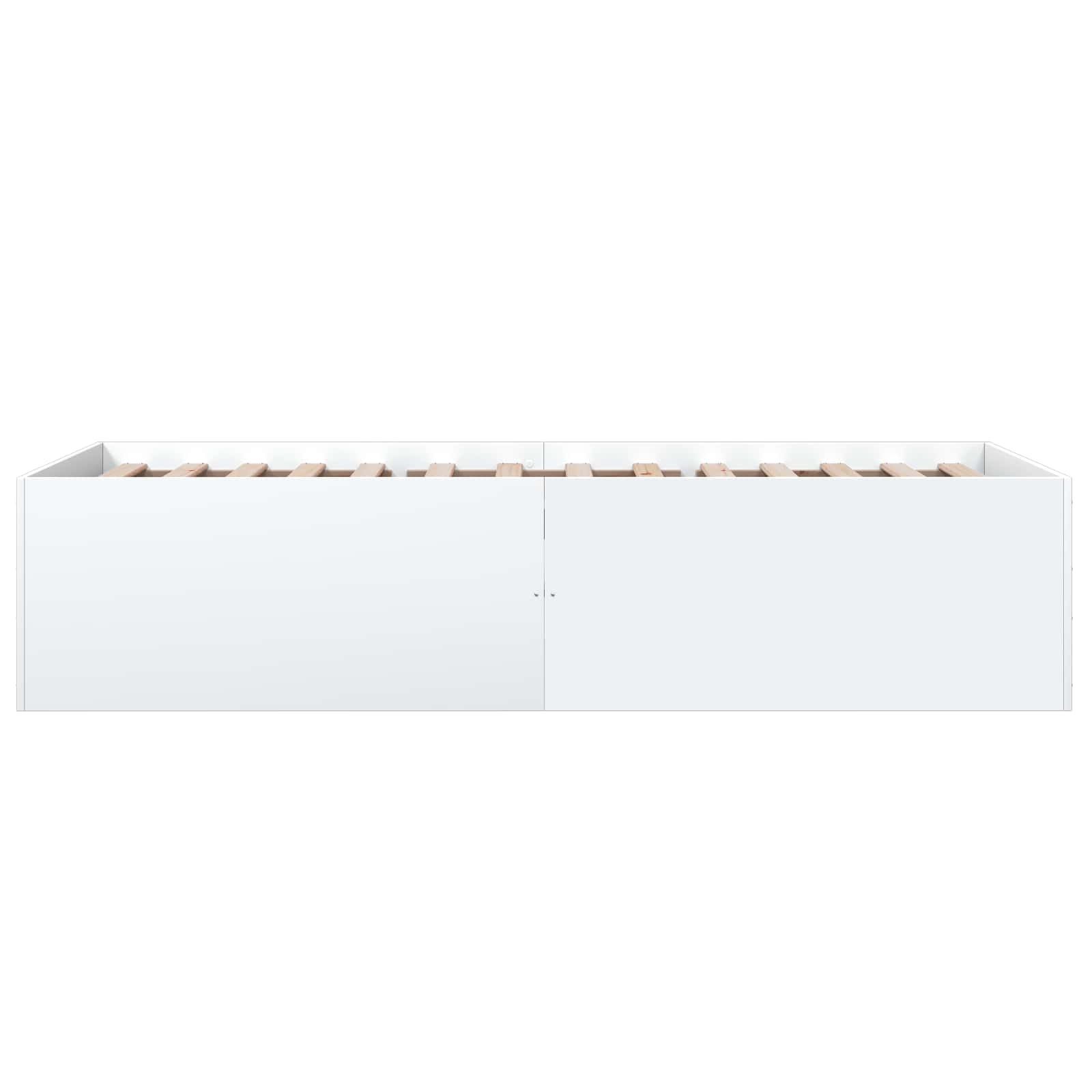 vidaXL Rama łóżka podłogowego Biały 80 x 200 cm Drewno inżynieryjne