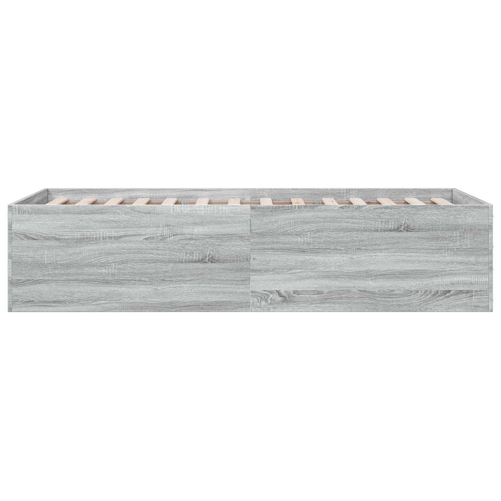 vidaXL Rama łóżka podłogowego Szary Sonoma 80 x 200 cm