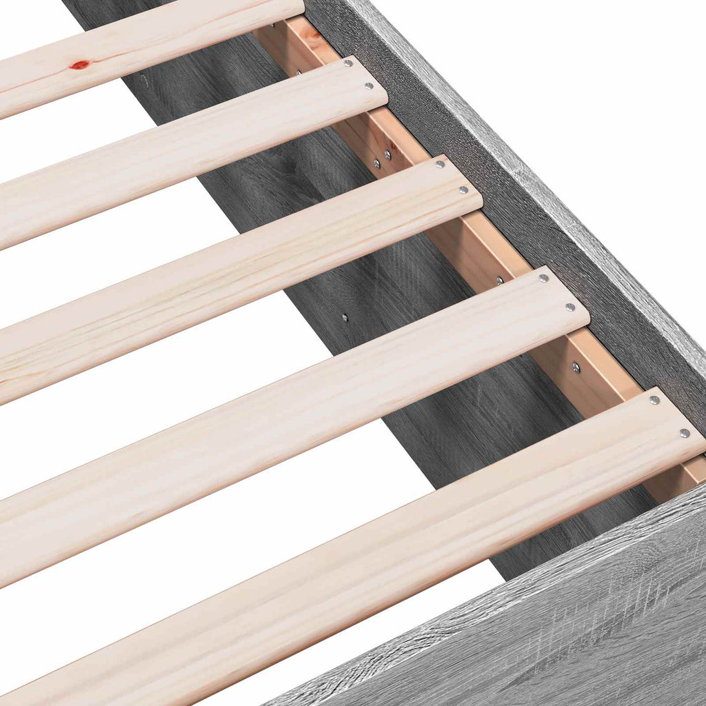 vidaXL Rama łóżka podłogowego Betonowy szary 80 x 200 cm