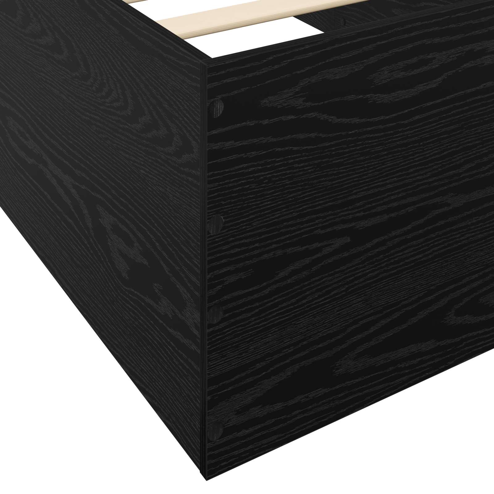 vidaXL Rama łóżka podłogowego Czarny dąb 80 x 200 cm